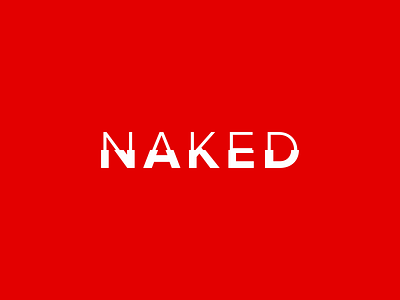 Naked branding inspiration negative logo naked negativespace textual
