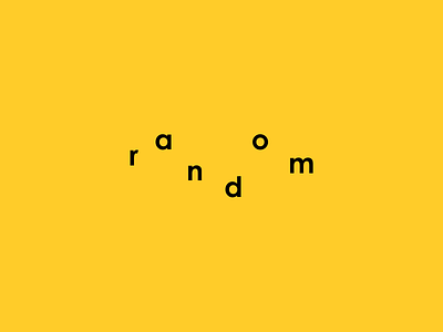 Random icon logo negative negativespace random type typography web yellow