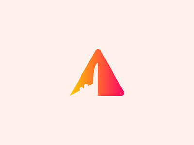 A + Plane a aeroplane branding design initial logo mark pixtrum sketch symbol visual