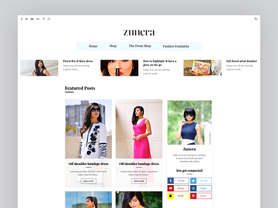 Personal blog web design blog design fashion feminine girl icon personal psd shop site website