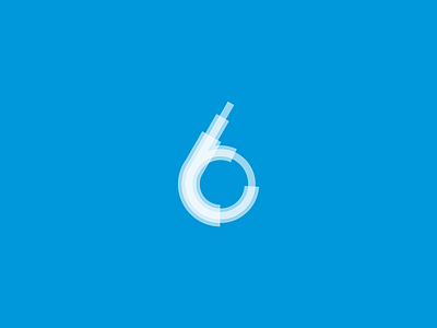 6 6 design identity logo minimal negativespace number symbol transparent