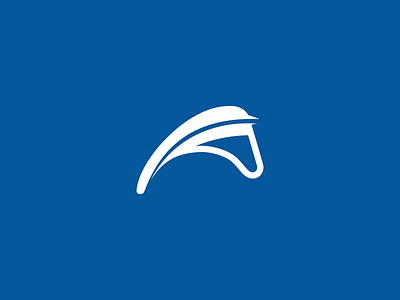 Horse + A +Unused animal blue branding horse logo minimal negativespace symbol