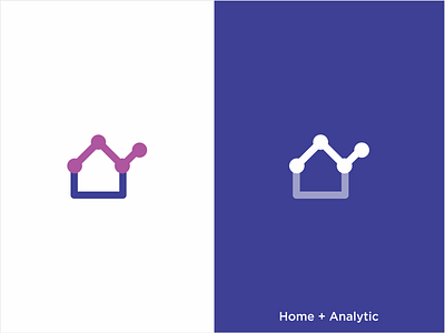 Home + Data + Unused Icon analytic branding data home logo realestate