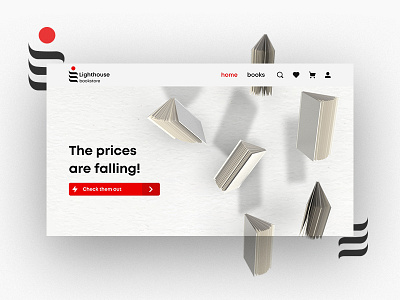 Landing Page 003 adobe dimension adobe xd blackandwhite bookshop bookstore branding dailyui design japanese landing page landing page design logo minimal minimalist logo minimalistic ui uidesign ux website design