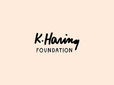 Keith Haring Foundation Logo branding design keith haring logo logo design logo designer logotype vector