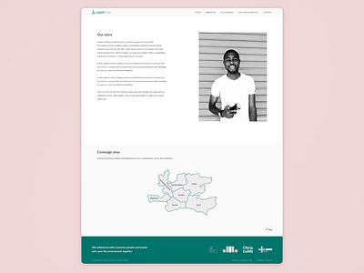 User Interface for Light Play London - About Us page