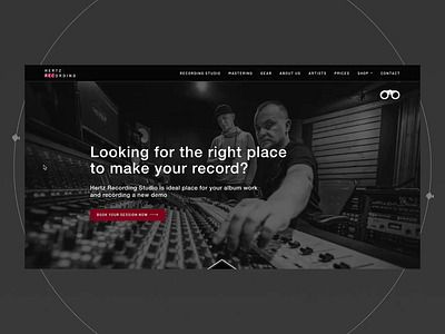 Hertz Recording - web design for a Recording Studio artists bands branding dark desing dark mode design drums gear hertz drums mastering modern design music music artists music band music industry music studio prototype recording recording studio ui ux