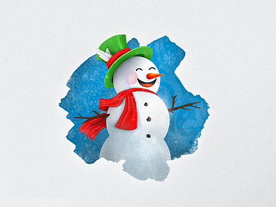 Snowman christmas cold illustration snow snowman spot winter