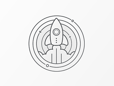 Rocket Badge badge rocket space stamp