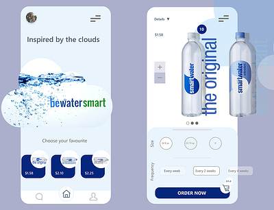 Smart Water App adobexd app app design clean ui minimal ux uxui