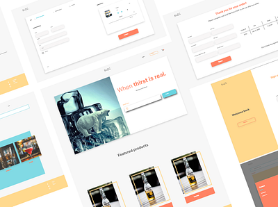 Beverages Delivery Website adobexd clean ui uxui web webdesign