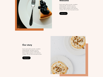 Kate s Bakery Page Concept adobexd clean design clean ui minimal uxui web webdesign