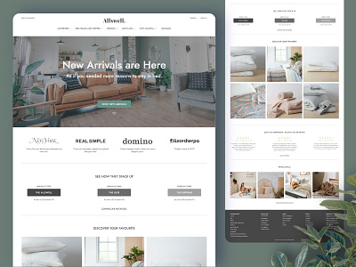 ALLSWELL | Redesign (PC) bedding design online shop ui ux web webdesign