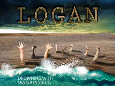 Logan LP Cover album cover cd clouds maya photoshop sand water