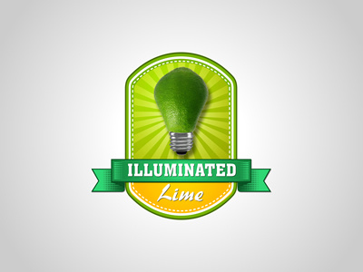 Illuminated Lime art branding fruit logo media print vector