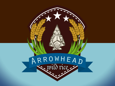 Arrowhead Wild Rice Logo arrow blue brand brown logo rice wild rice