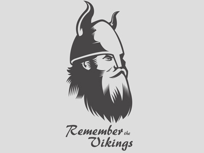 Remember the Vikings logo grey horns sports viking vikings