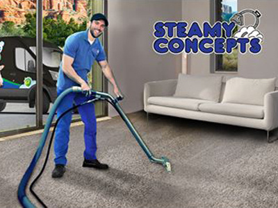 Steamy Concepts Facebook ad blue carpet facebook ad photo editing van
