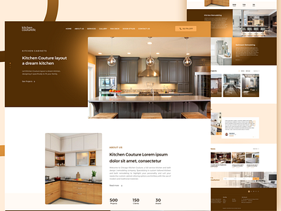 Kitchen Couture branding clean design flat identity minimal ui