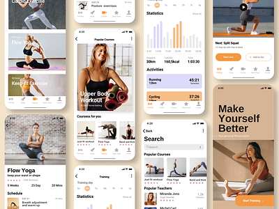 Spotr and Yoga App 2019trend app application art care color design designer healthy lifestyle spot trendy ui uiux ux yoga app