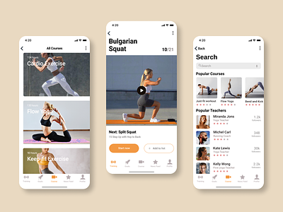 Sport and Yoga App 2019trend app application design designer lifestyle spot trendy ui uiux ux yoga app