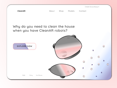 Home Page for Robot Cleaner Company (Clean AR)