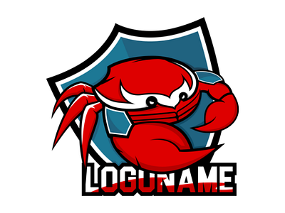 Crab - Logo Design adobe illustrator branding concept corel draw crab design esport logo mascot negative vector white