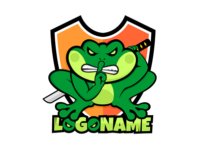 Frog - Logo Design adobe illustrator branding concept corel draw crab design esport logo mascot negative vector white