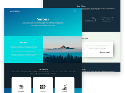 Blue Landing page