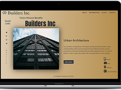 Building Project landing page