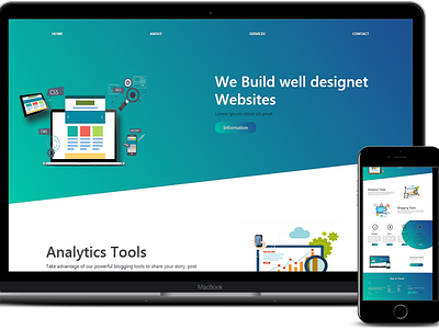 Analytics Page design landing page ui ux web