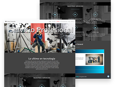 Professional Studio design landing page ui web