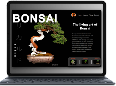 Bonsai design landing page ui web