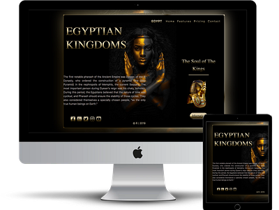 Egypt design landing page ui web