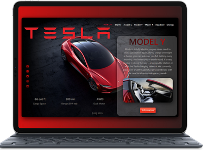 TESLA design landing page ui web