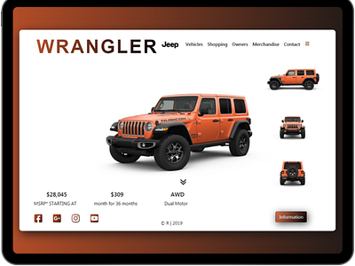 Wrangler design landing page web