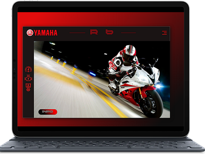 Yamaha R6 design landing page ui web