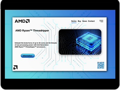 AMD Ryzen design landing page ui web