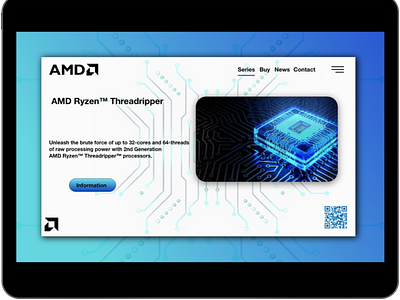 AMD Ryzen design landing page ui web