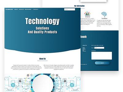 Technology Landing Page design landing page ui web