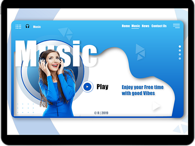 Music Page design landing page ui web