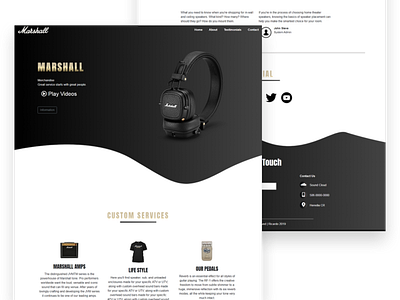 Black & White design landing page ui web