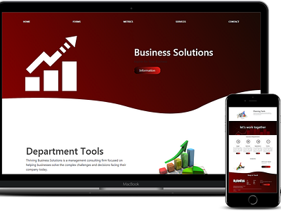 Business Solutions design landing page ui ux web
