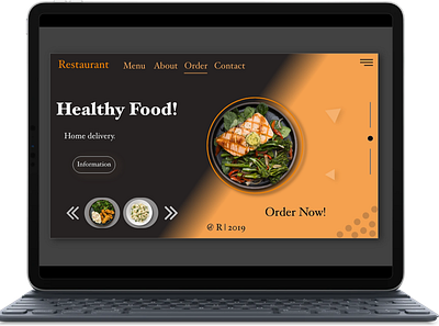 food Page design landing page ui ux web