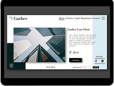 Law Firm design landing page ui ux web
