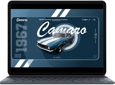 Camaro design landing page ui ux web