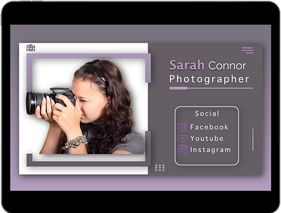 photographer design landing page ui ux web