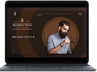 Barber Shop design landing page ui ux web