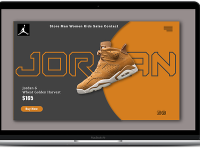 NIKE JORDAN design landing page ui ux web