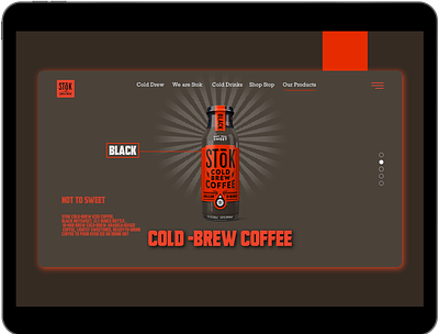 Cold Coffee design landing page ui ux web